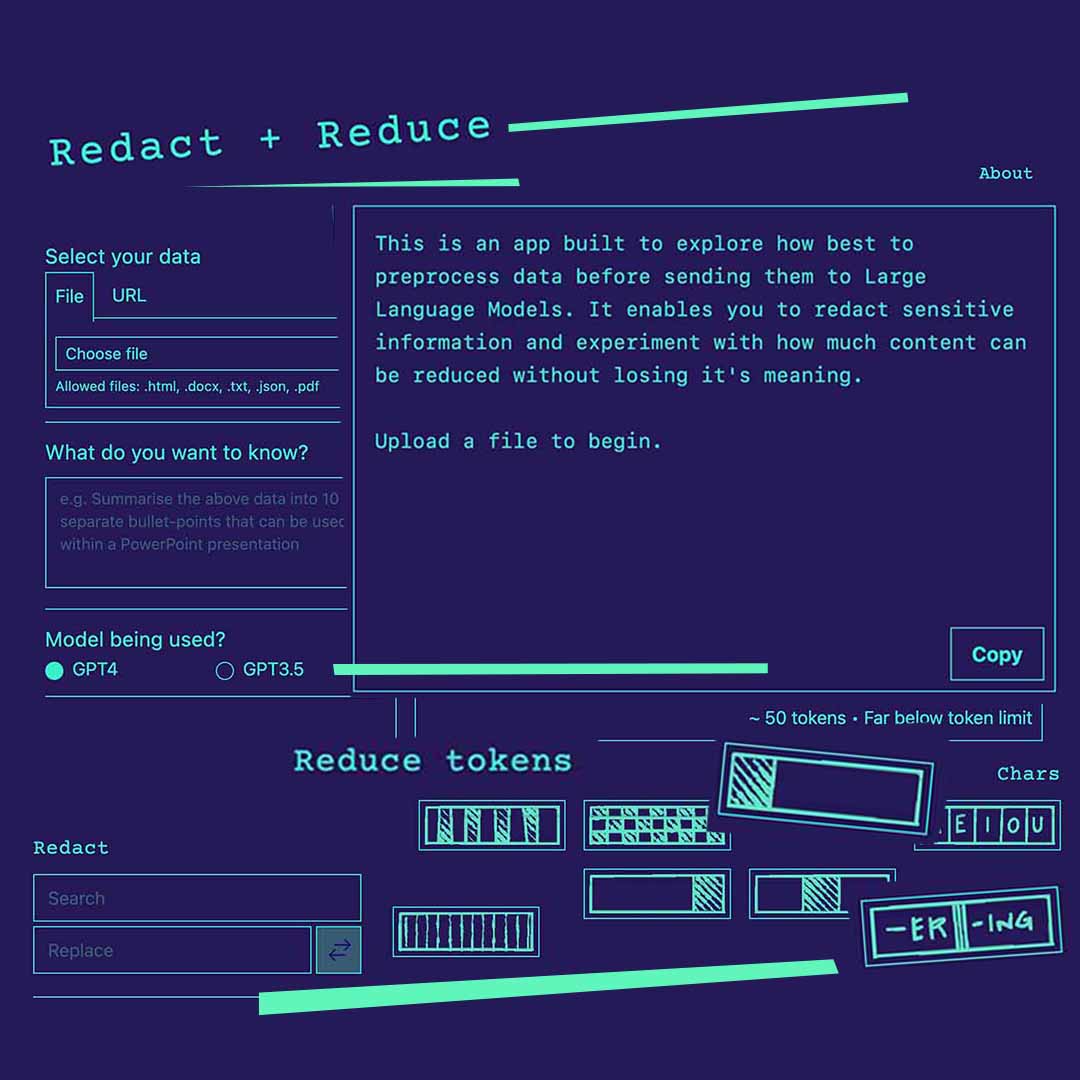 An image showing Redact/Reduce UI